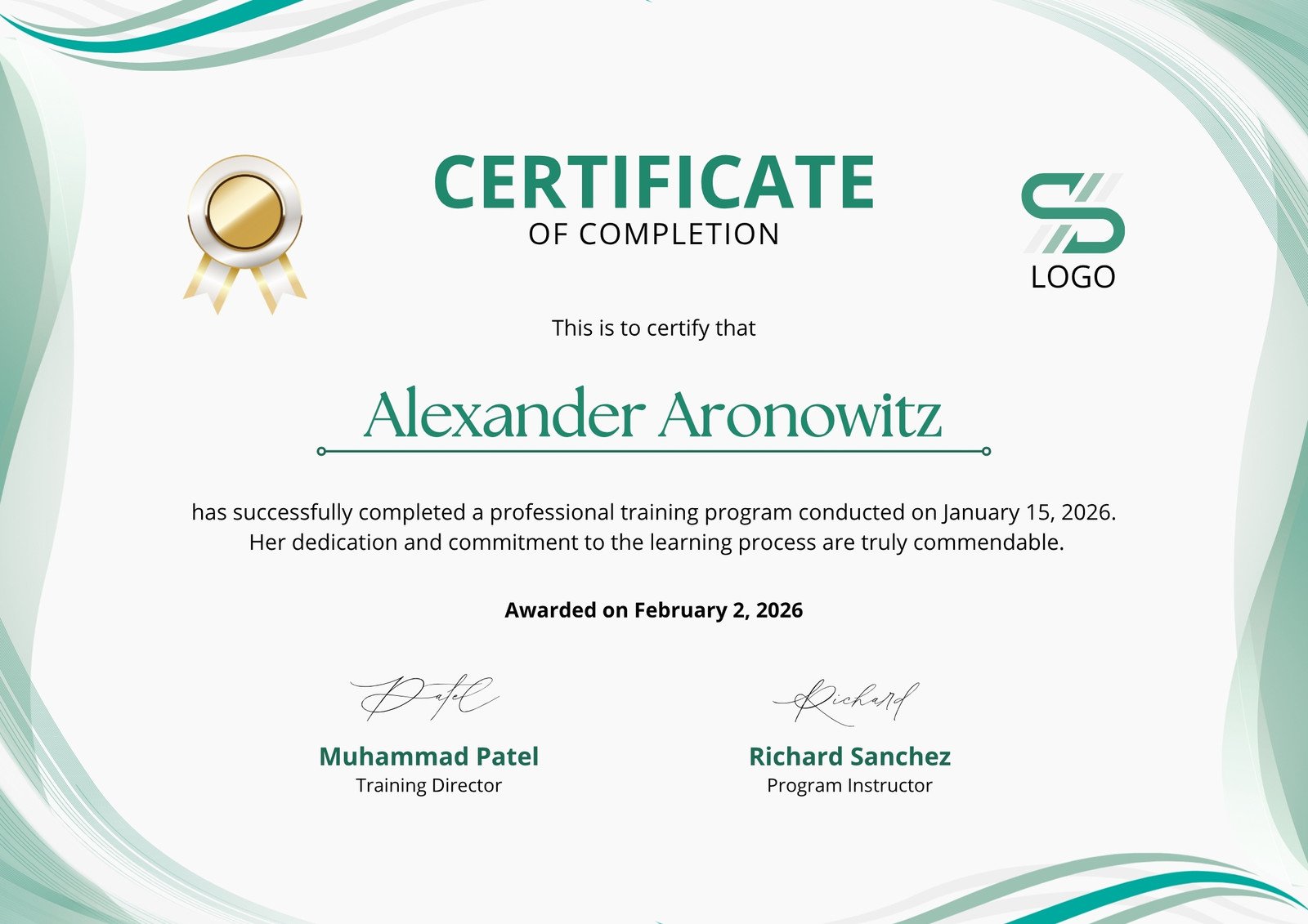 Certificate Preview